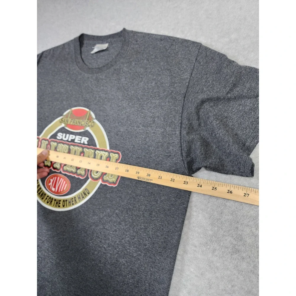 Port & Company San Francisco 49er Faithful Gray Crewneck Short‎ Sleeve Shirt XL